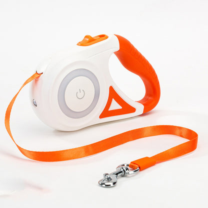 Retractable Dual Dog Leash with 360° Swivel & Light