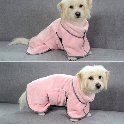 Quick-Drying Microfiber Pet Bathrobe Towel