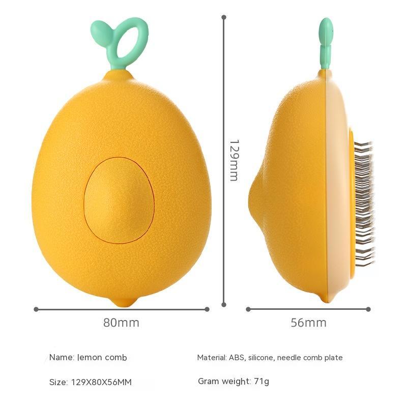 Mini Portable Avocado Self-Cleaning Pet Grooming Brush