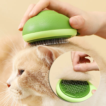 Mini Portable Avocado Self-Cleaning Pet Grooming Brush