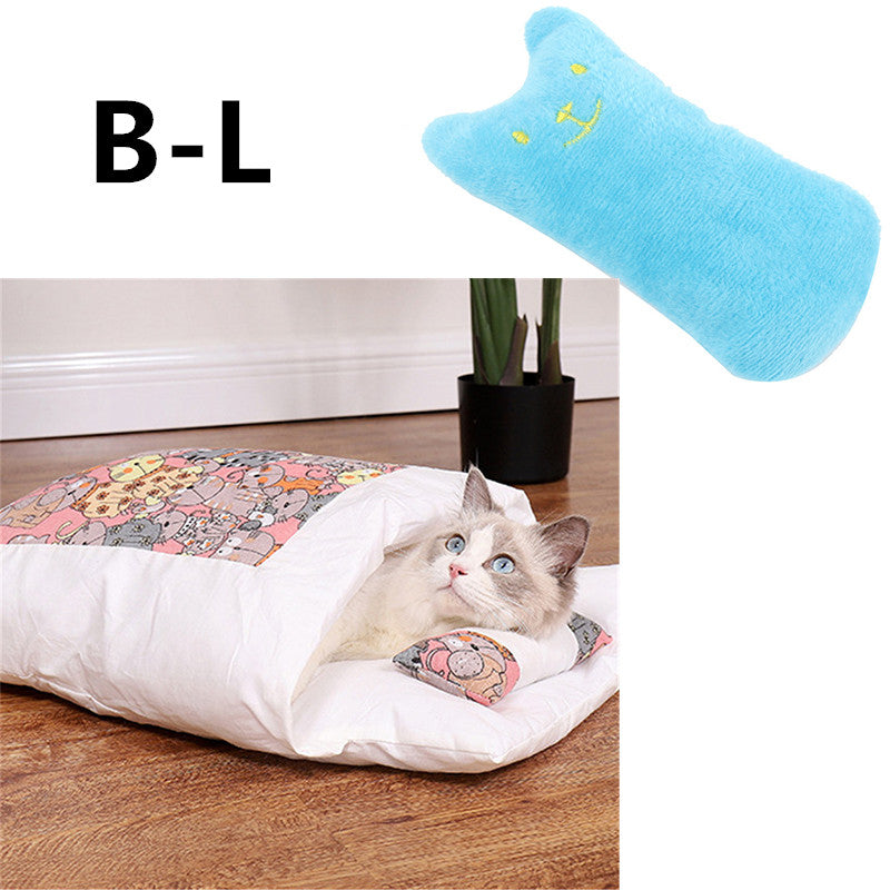 Semi-enclosed Cave Bed for Cats