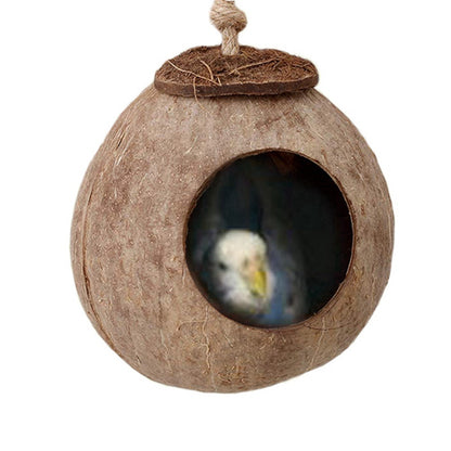 Natural Coconut Shell Bird Nest & Hideway