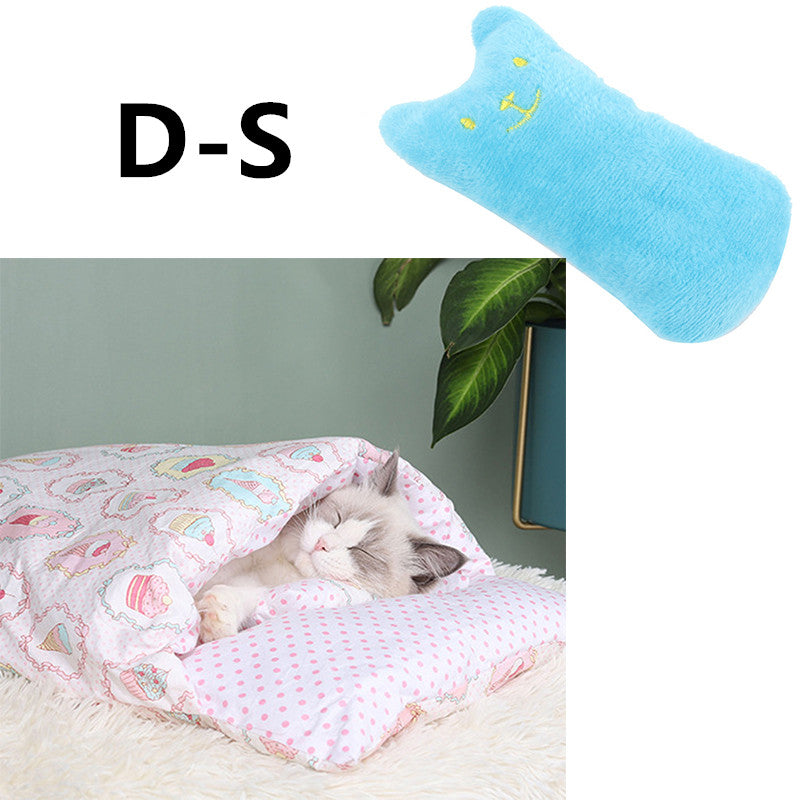 Semi-enclosed Cave Bed for Cats