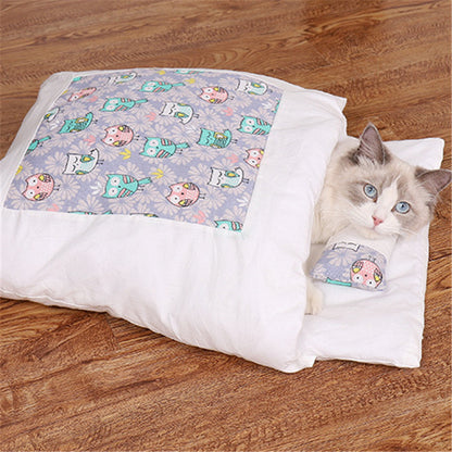 Semi-enclosed Cave Bed for Cats