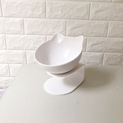 Cat-shaped Transparent Inclined Pet Bowl
