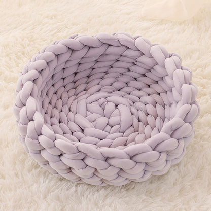 Cozy Braided Pet Nest Bed