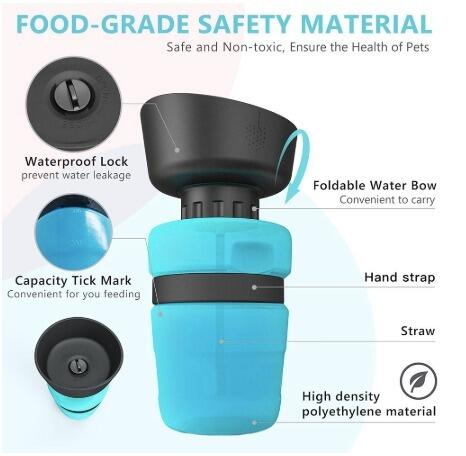 Foldable Pet Travel Water Bottle Dispenser