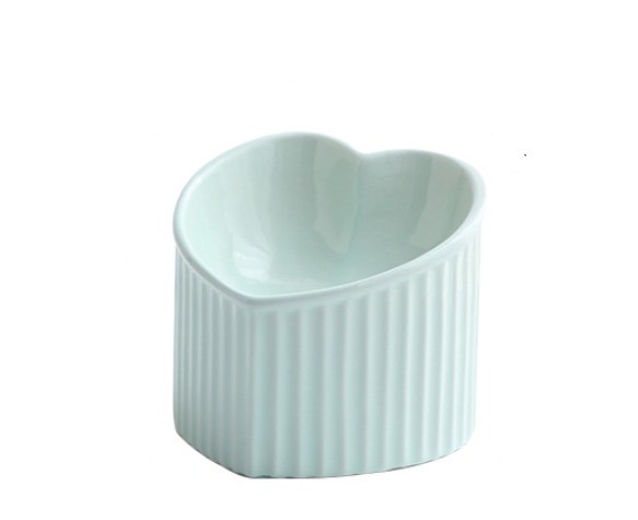 Inclined Heart Ceramic Pet Bowl