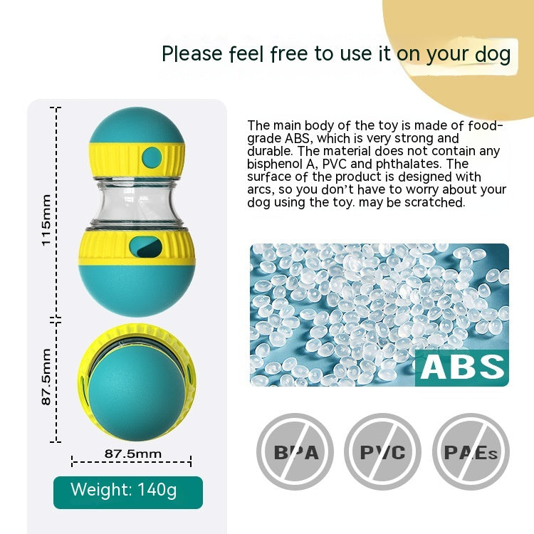 Interactive Treat-Dispensing Dog Puzzle Tumbler Toy