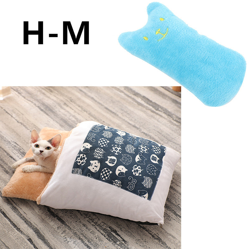 Semi-enclosed Cave Bed for Cats