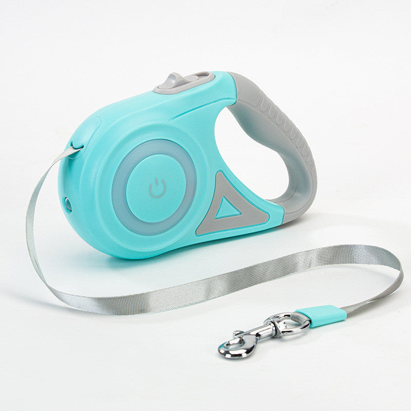 Retractable Dual Dog Leash with 360° Swivel & Light