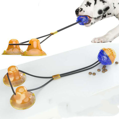 Silicone Suction Cup Tug & Chew Dog Toy