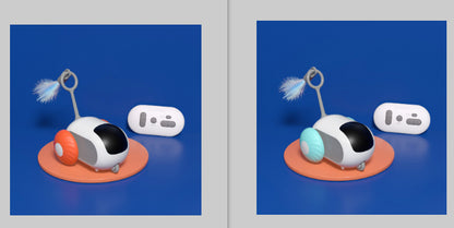 Interactive Remote Control Rolling Cat Toy Car
