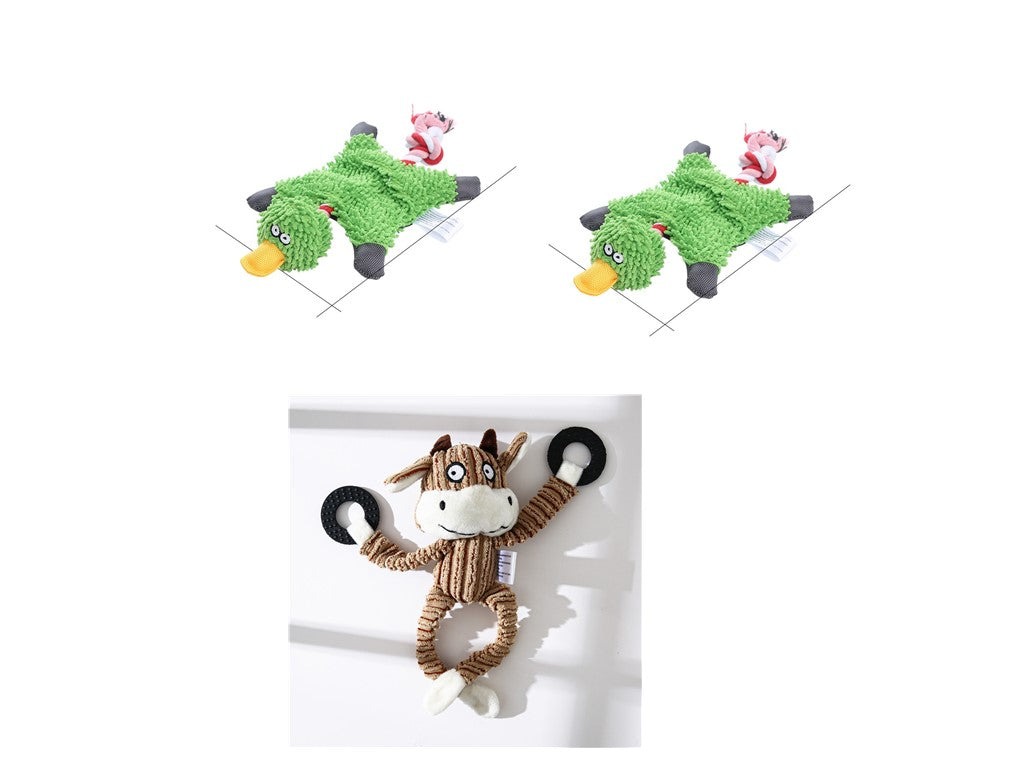 Corduroy Donkey Squeaky Chew Toy for Dogs