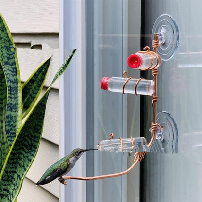 Suction-Mount Hummingbird Nectar Feeder