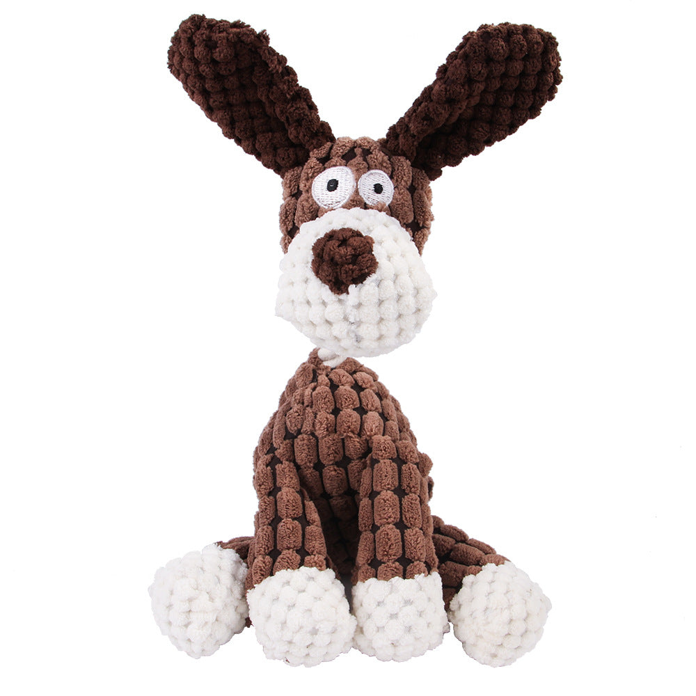 Corduroy Donkey Squeaky Chew Toy for Dogs