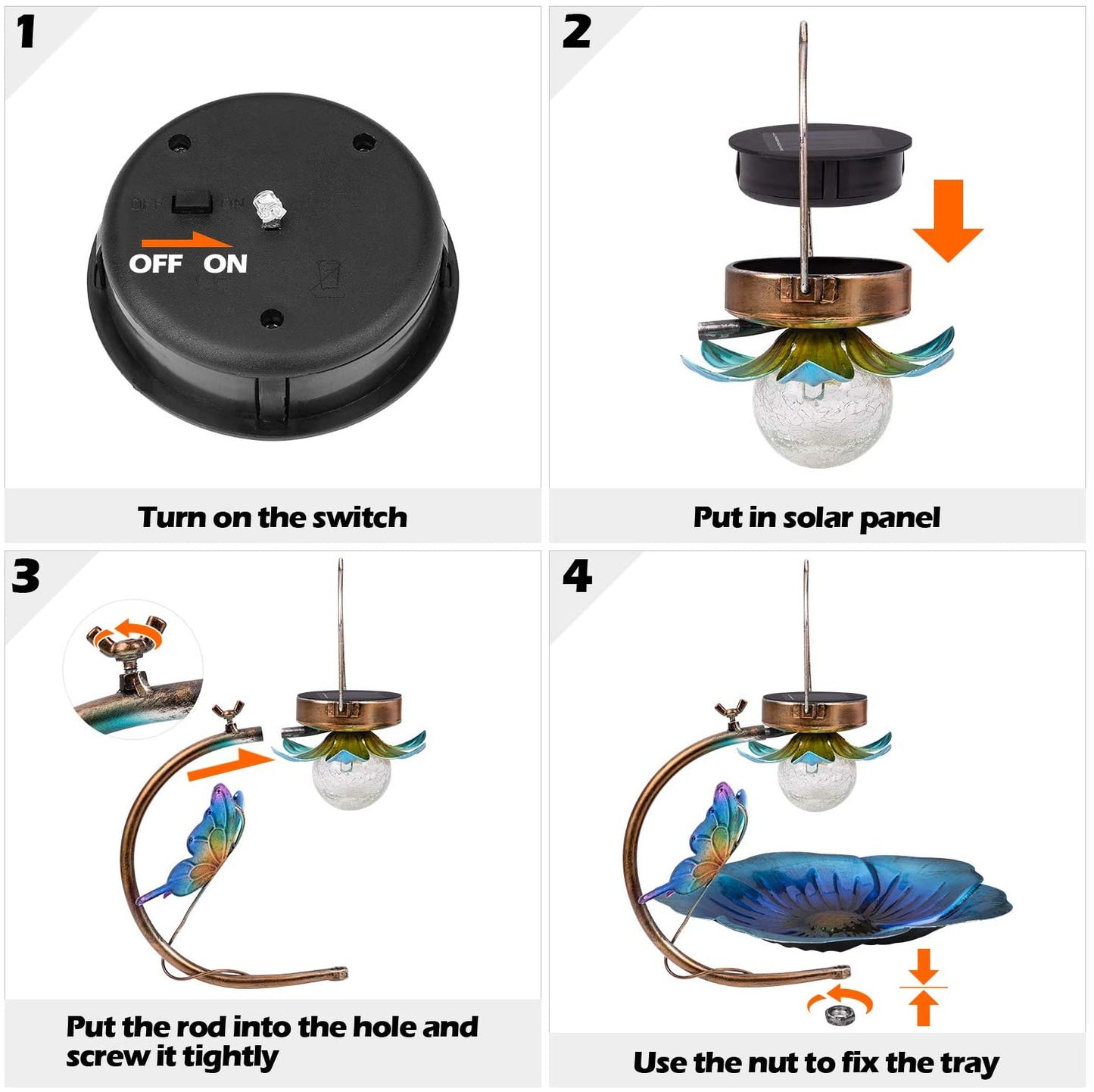 Solar Crackle Ball Bird Feeder