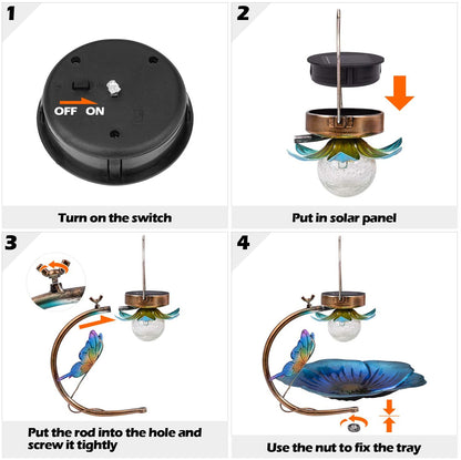 Solar Crackle Ball Bird Feeder