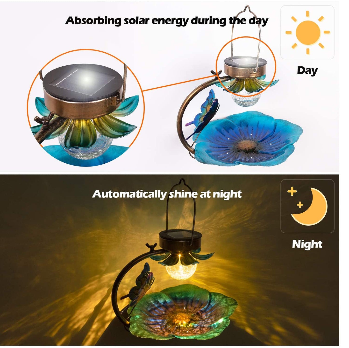 Solar Crackle Ball Bird Feeder