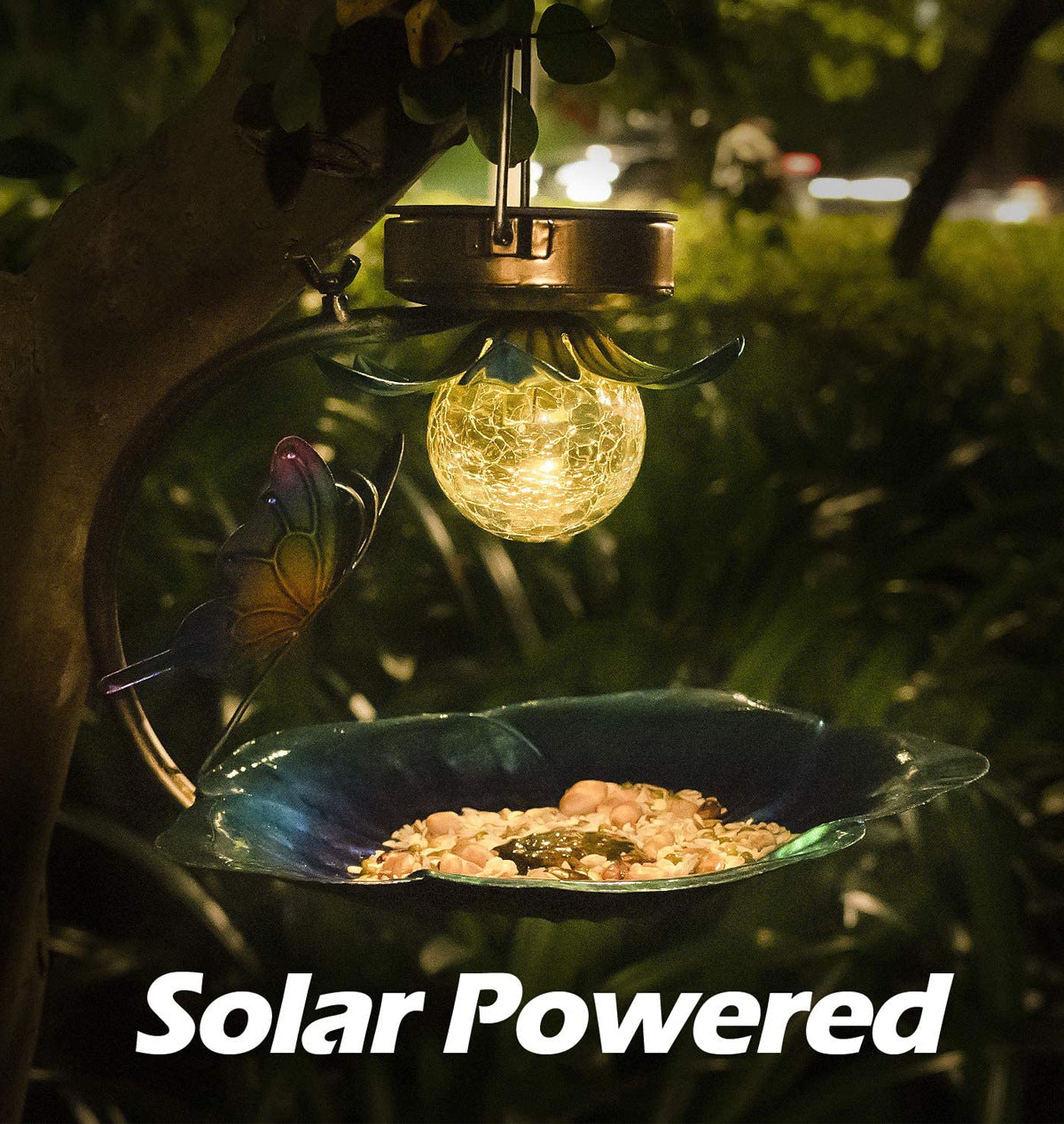 Solar Crackle Ball Bird Feeder
