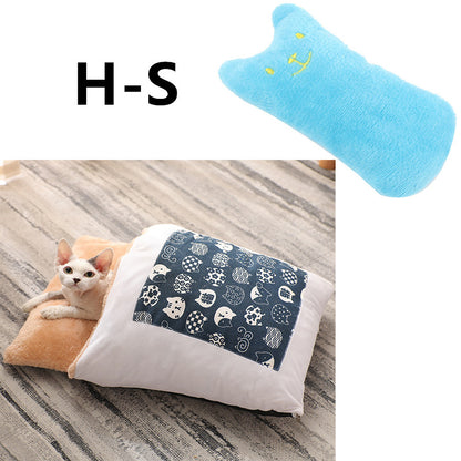Semi-enclosed Cave Bed for Cats
