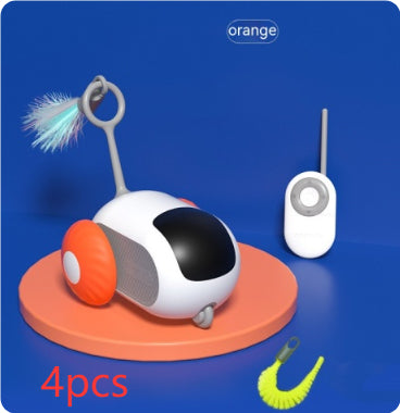 Interactive Remote Control Rolling Cat Toy Car