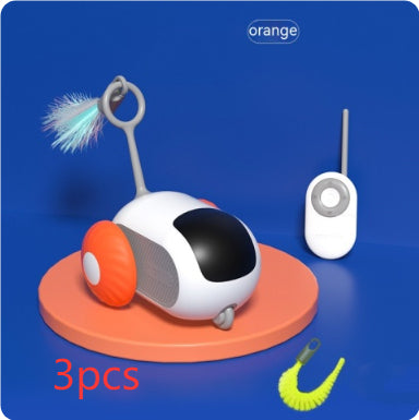 Interactive Remote Control Rolling Cat Toy Car