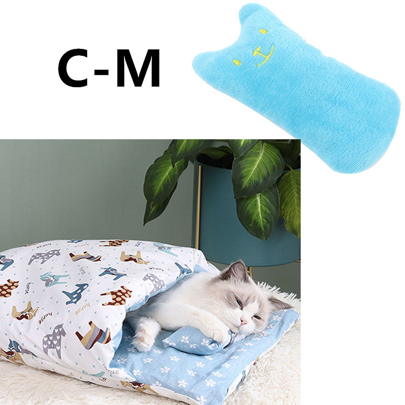 Semi-enclosed Cave Bed for Cats