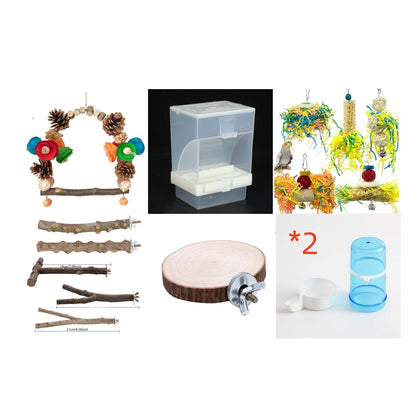 Natural Wooden Climbing Pier & Springboard for Small Pets