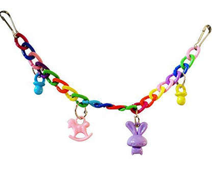 Rainbow Acrylic Climbing Chain for Birds