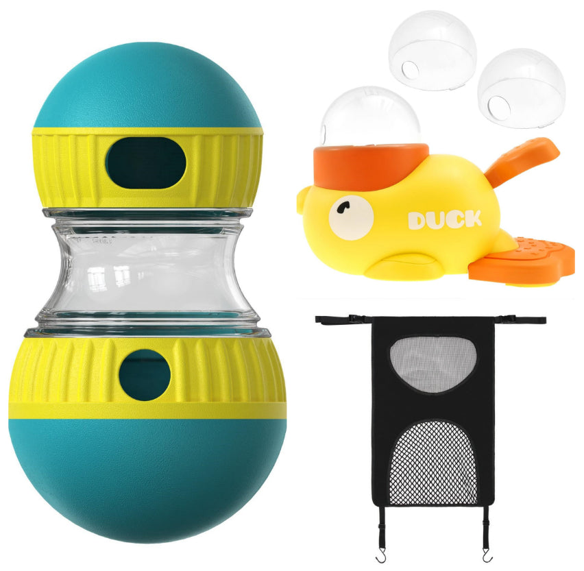 Interactive Treat-Dispensing Dog Puzzle Tumbler Toy