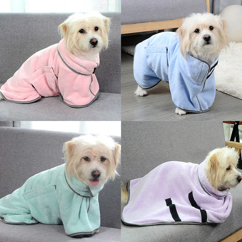 Quick-Drying Microfiber Pet Bathrobe Towel