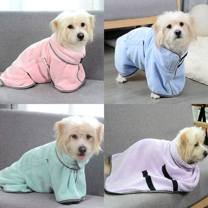 Quick-Drying Microfiber Pet Bathrobe Towel