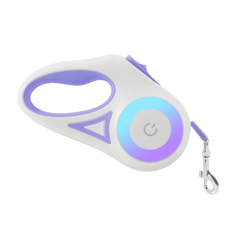 Retractable Dual Dog Leash with 360° Swivel & Light
