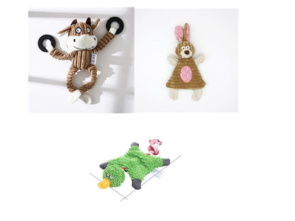 Corduroy Donkey Squeaky Chew Toy for Dogs