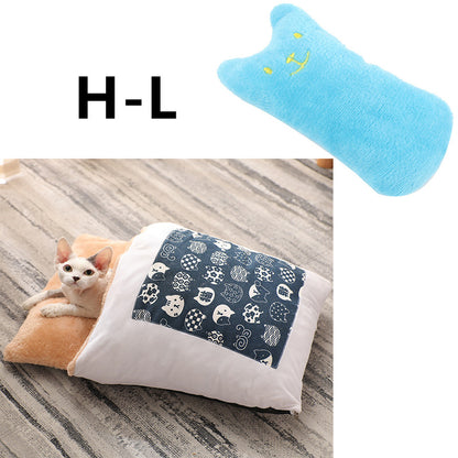 Semi-enclosed Cave Bed for Cats