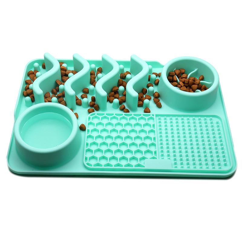 Pet Silicone Lick Mat & Slow Feeder Bowl