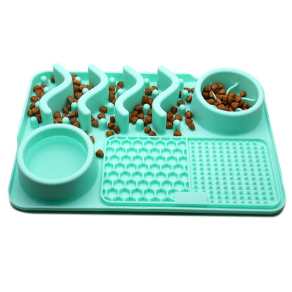 Pet Silicone Lick Mat & Slow Feeder Bowl
