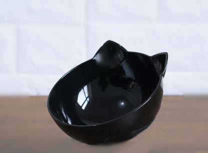 Cat-shaped Transparent Inclined Pet Bowl