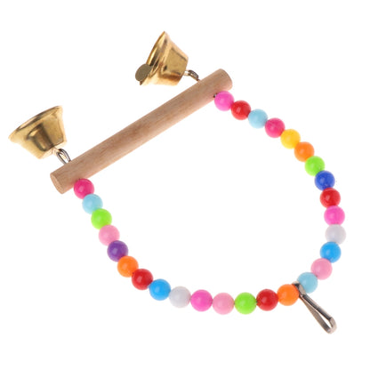 Rainbow Bead Perch Swing for Birds