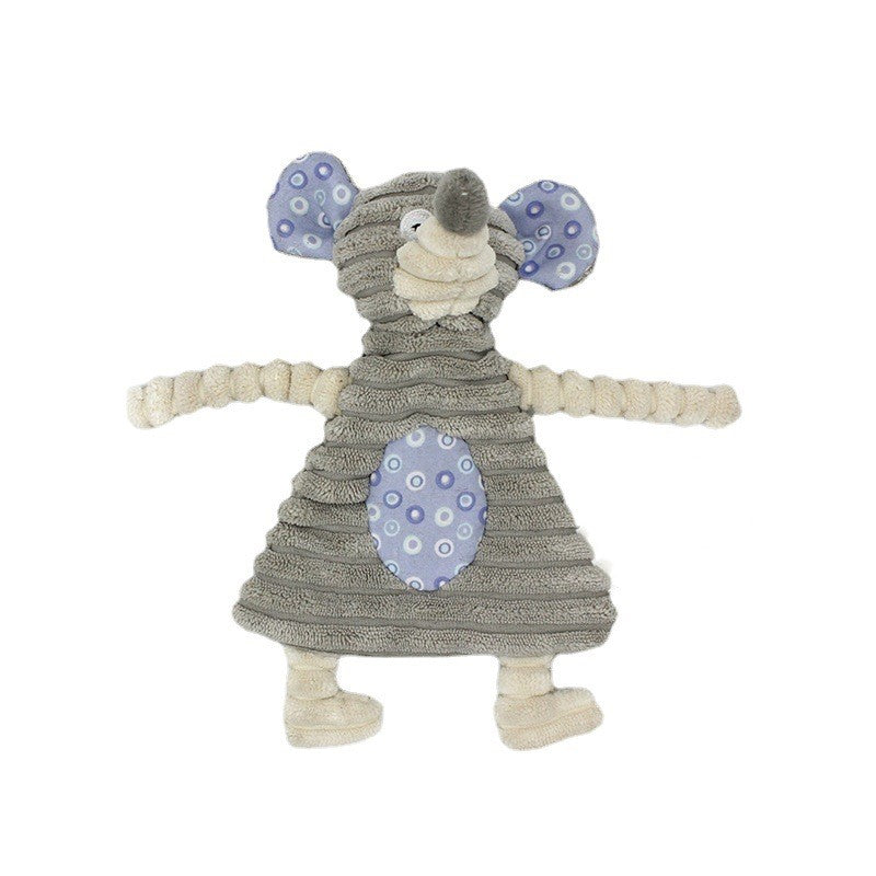Corduroy Donkey Squeaky Chew Toy for Dogs