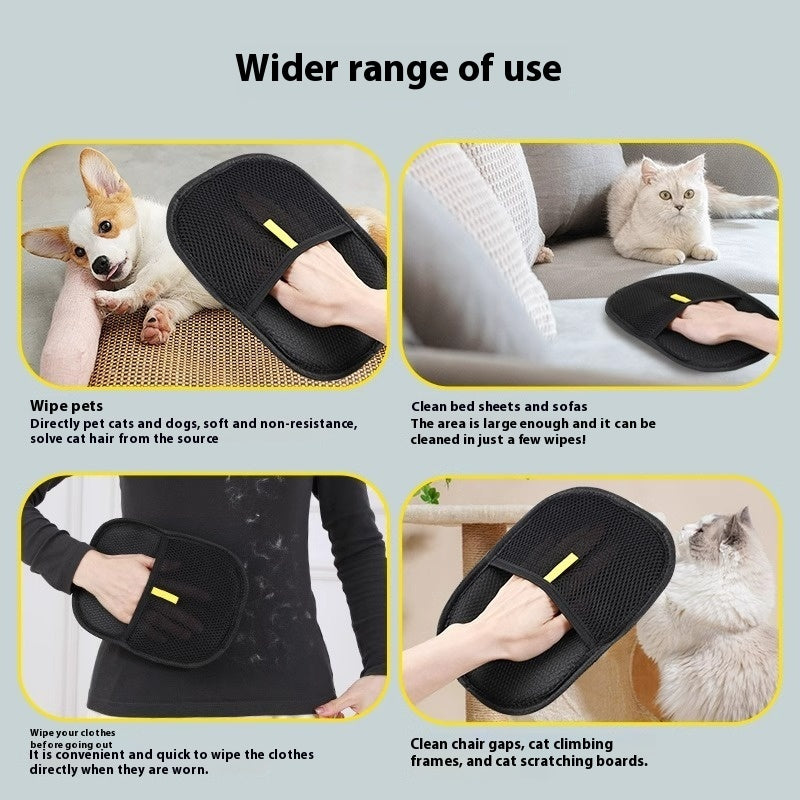 Pet Grooming & De-shedding Glove for Dogs, Cats & Rabbits
