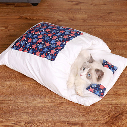 Semi-enclosed Cave Bed for Cats