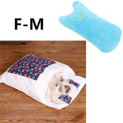 Semi-enclosed Cave Bed for Cats