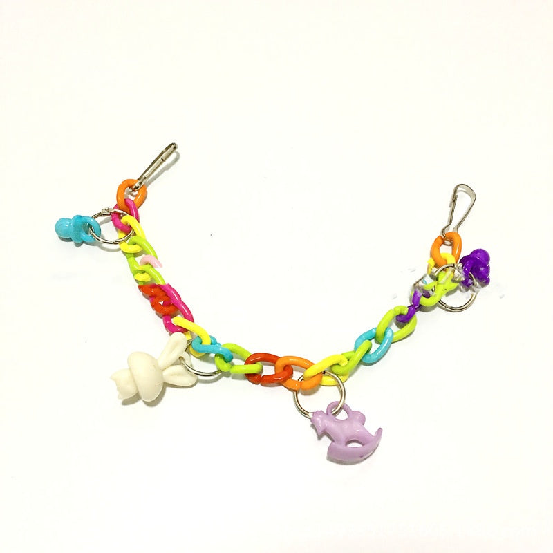 Rainbow Acrylic Climbing Chain for Birds