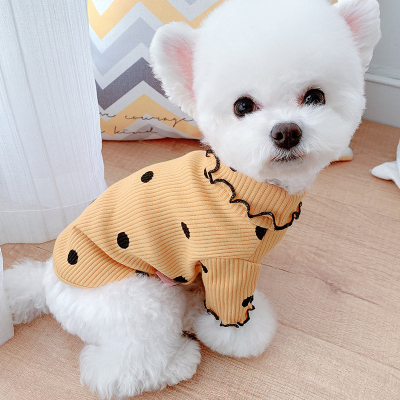 Soft Ribbed Turtleneck Dog Sweater