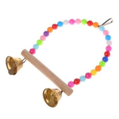 Rainbow Bead Perch Swing for Birds