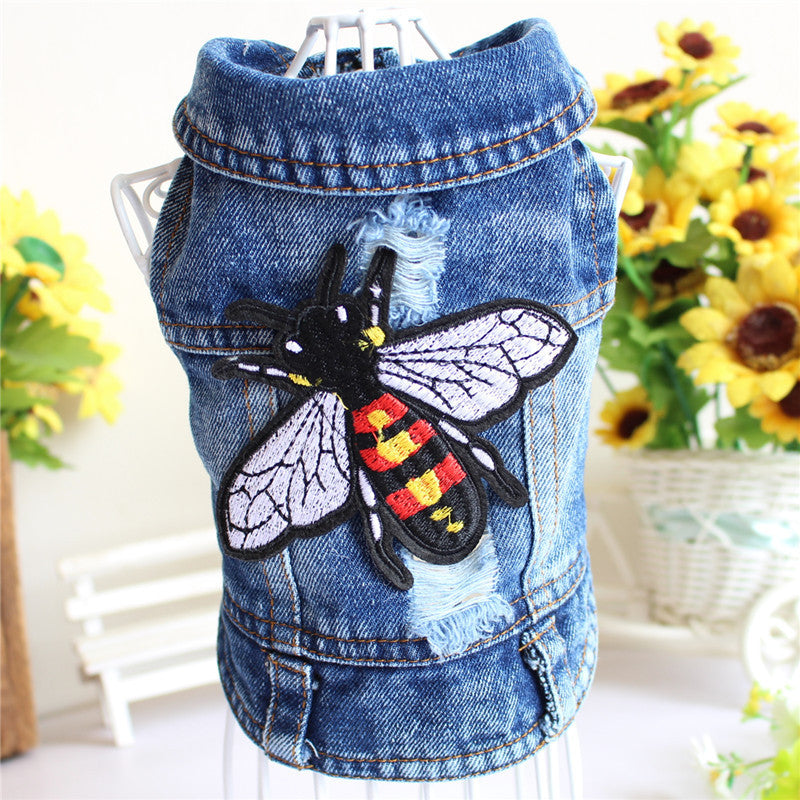 Dog Denim Jacket Vest
