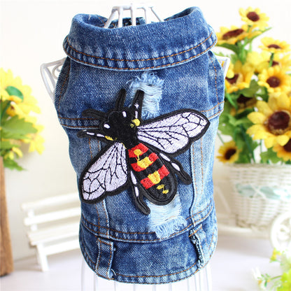 Dog Denim Jacket Vest