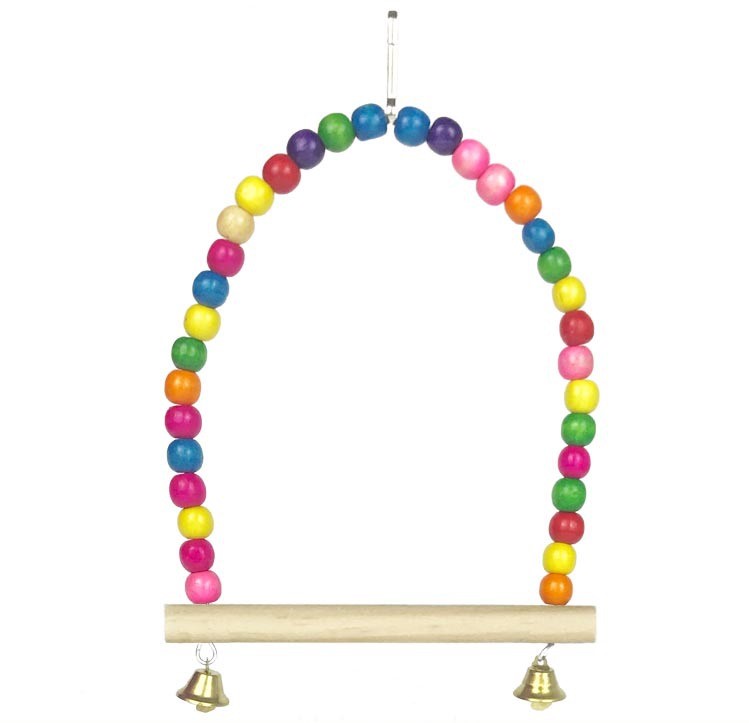 Rainbow Bead Perch Swing for Birds